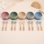 Cinq couleurs du coffret repas bébé personnalisé