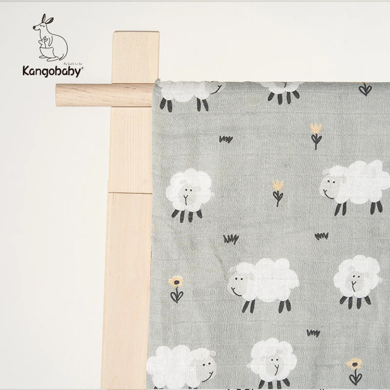Couverture d’Emmaillotage Bébé en Mousseline Bambou et Coton
