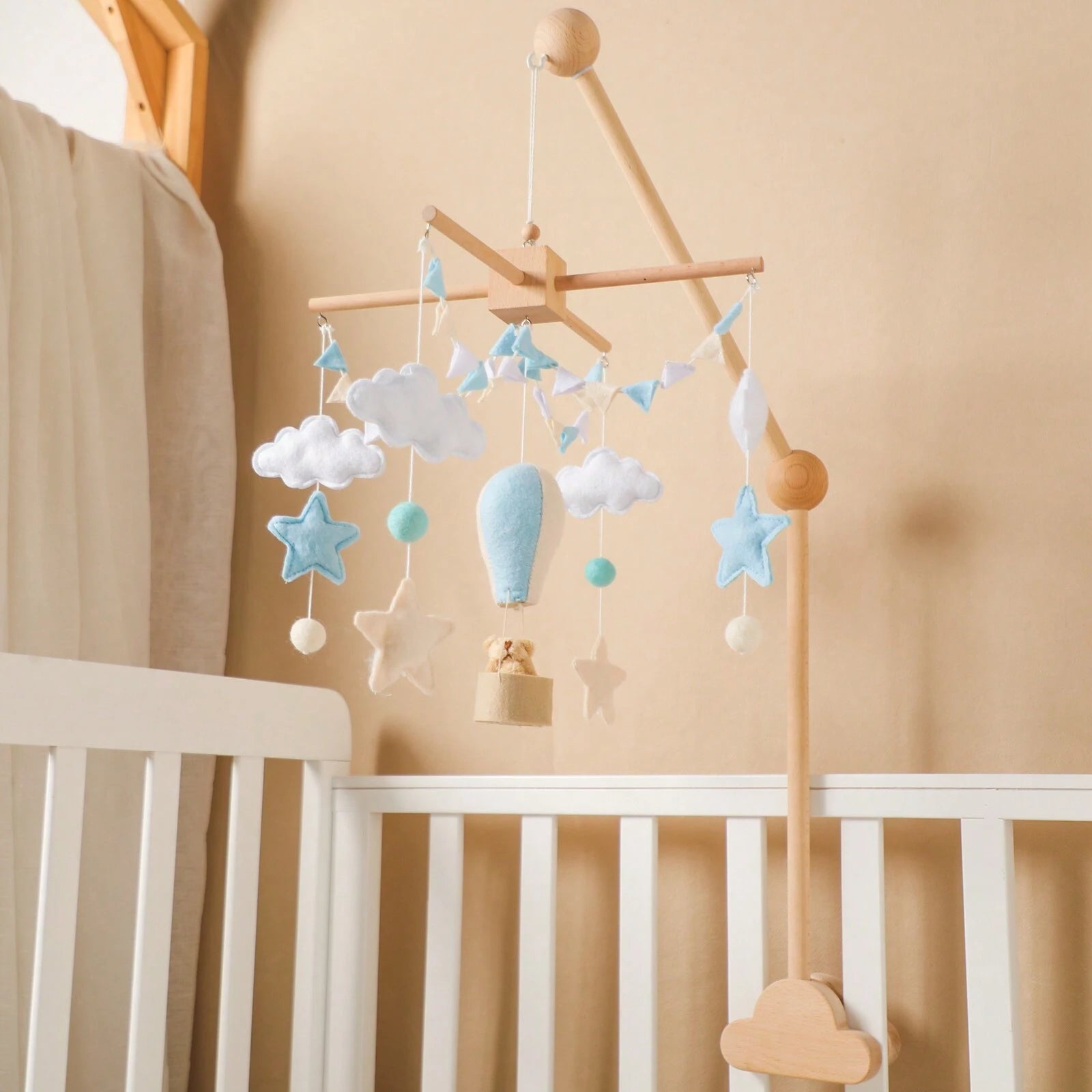 Mobile Bébé Montgolfière Bleu Ciel Montgolfière - Mobile bébé