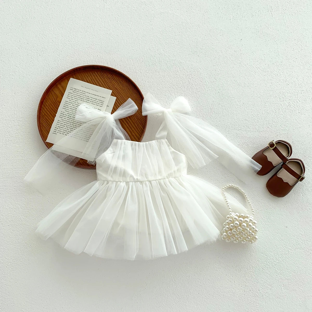 Robe Body Bébé en Tulle à Nœuds