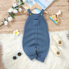Barboteuse Bébé en Tricot à Bretelles