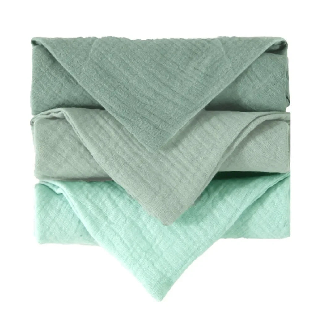 Linges de Toilette Bébé en Gaze de Coton — Lot de 3 ou 5