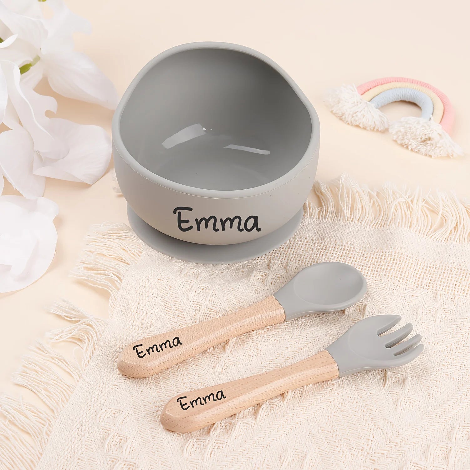 Coffret Repas Bébé Personnalisé – 3 Pièces