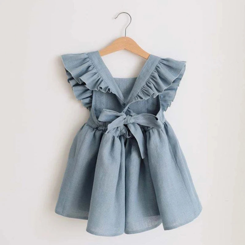 Robe Bébé Fille à Volants et Jupe Évasée