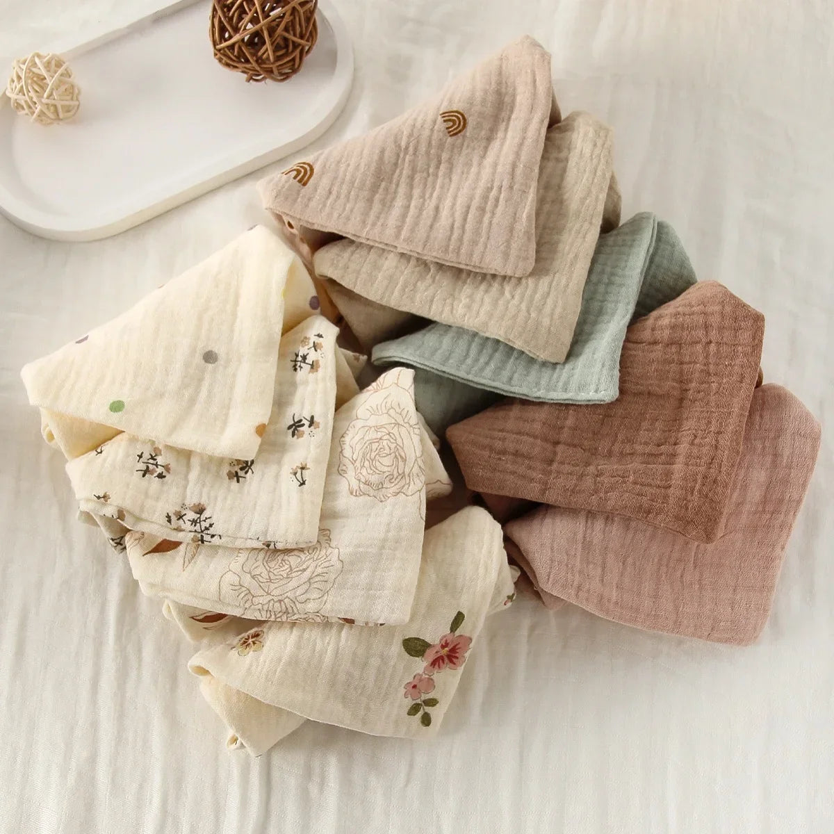 Lingettes Bébé en Gaze de Coton – Lot de 5