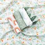 Langes Bébé en Mousseline Coton et Bambou – Lot de 5