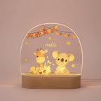 Veilleuse bébé Personnalisée Animaux de la Savane - Veilleuse bébé