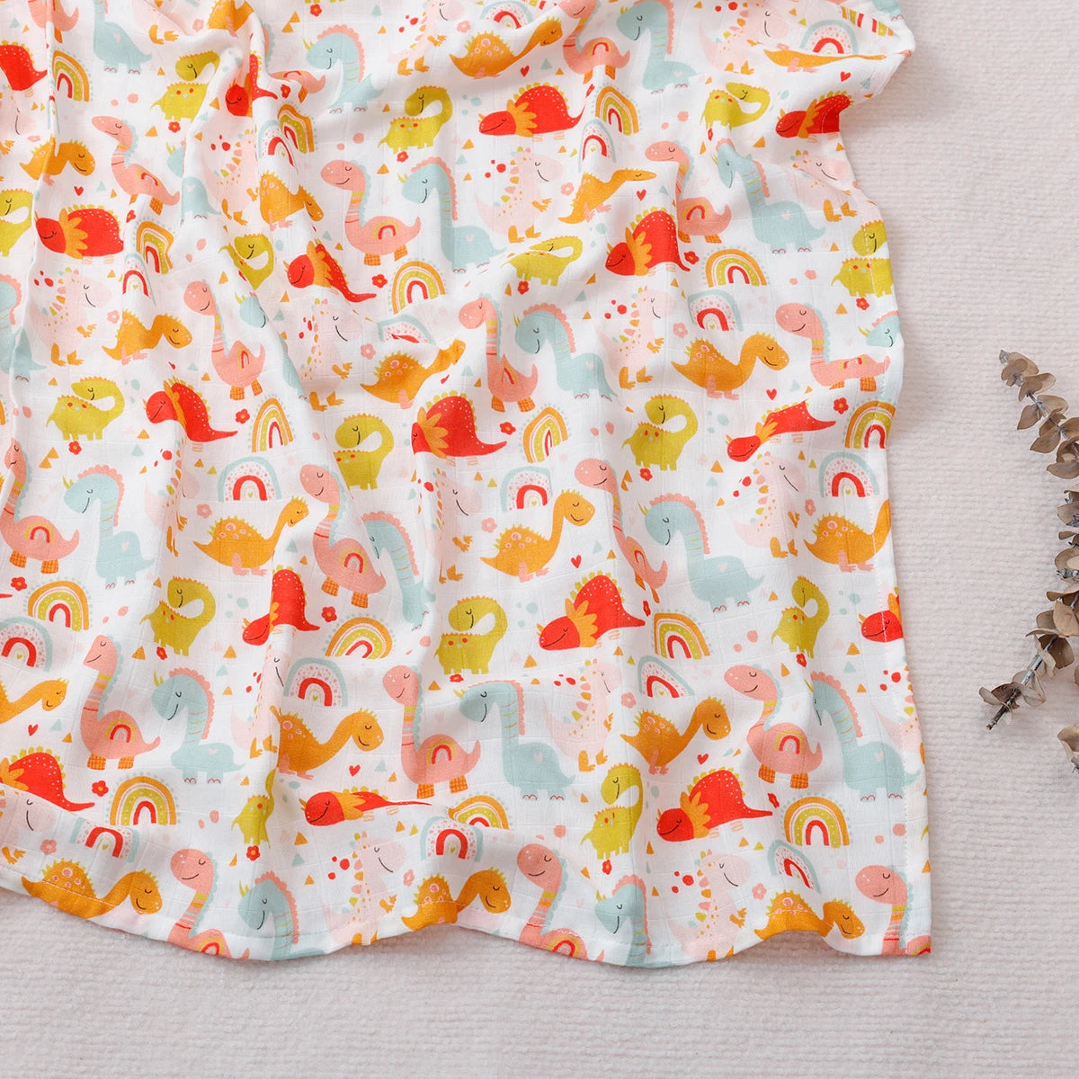 Couverture d’Emmaillotage Bébé en Mousseline Bambou et Coton
