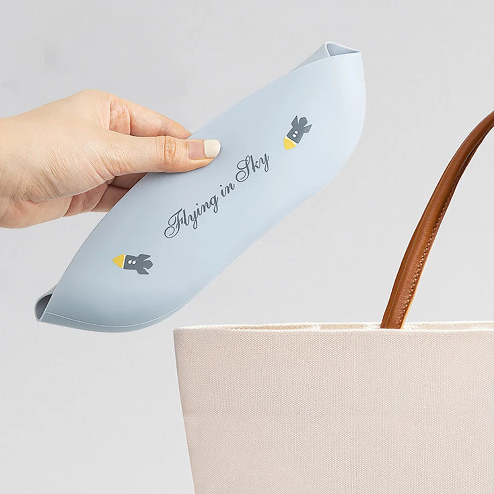 Bavoir Bébé en Silicone à Motifs Ludiques avec Poche
