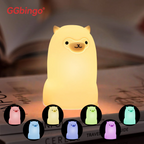 GGbingo LED-Nachtlicht mit Berührungssensor, RGB-LED, Alpaka, wiederaufladbar, USB, Silikonlampe für Kinder, Babyspielzeug, Festival-Dekor