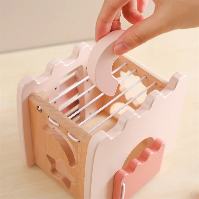 Jouet fille 1 an Montessori - Rose - Jouet En bois bébé