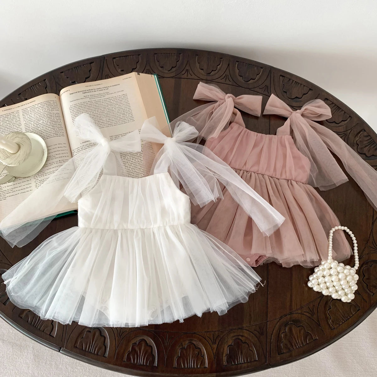 Robe Body Bébé en Tulle à Nœuds