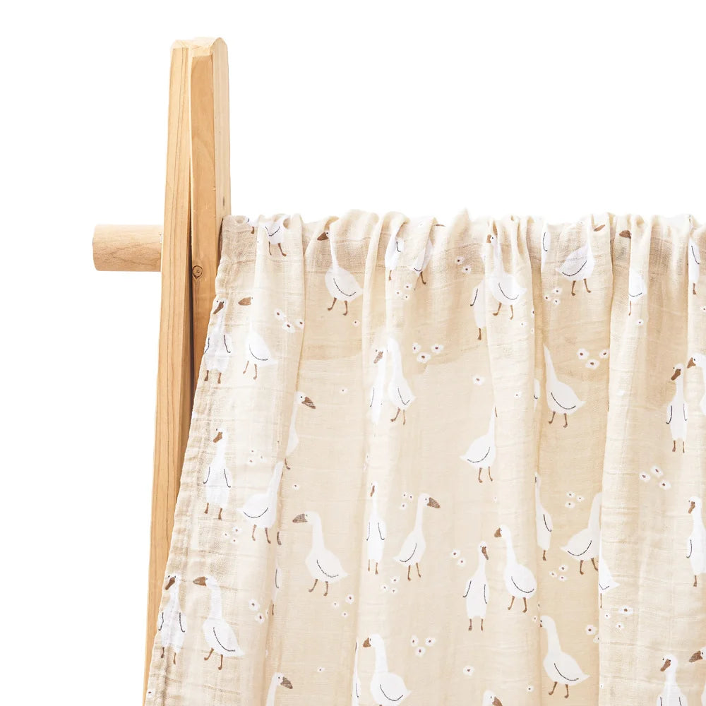 Couverture d’Emmaillotage Bébé en Mousseline Bambou et Coton