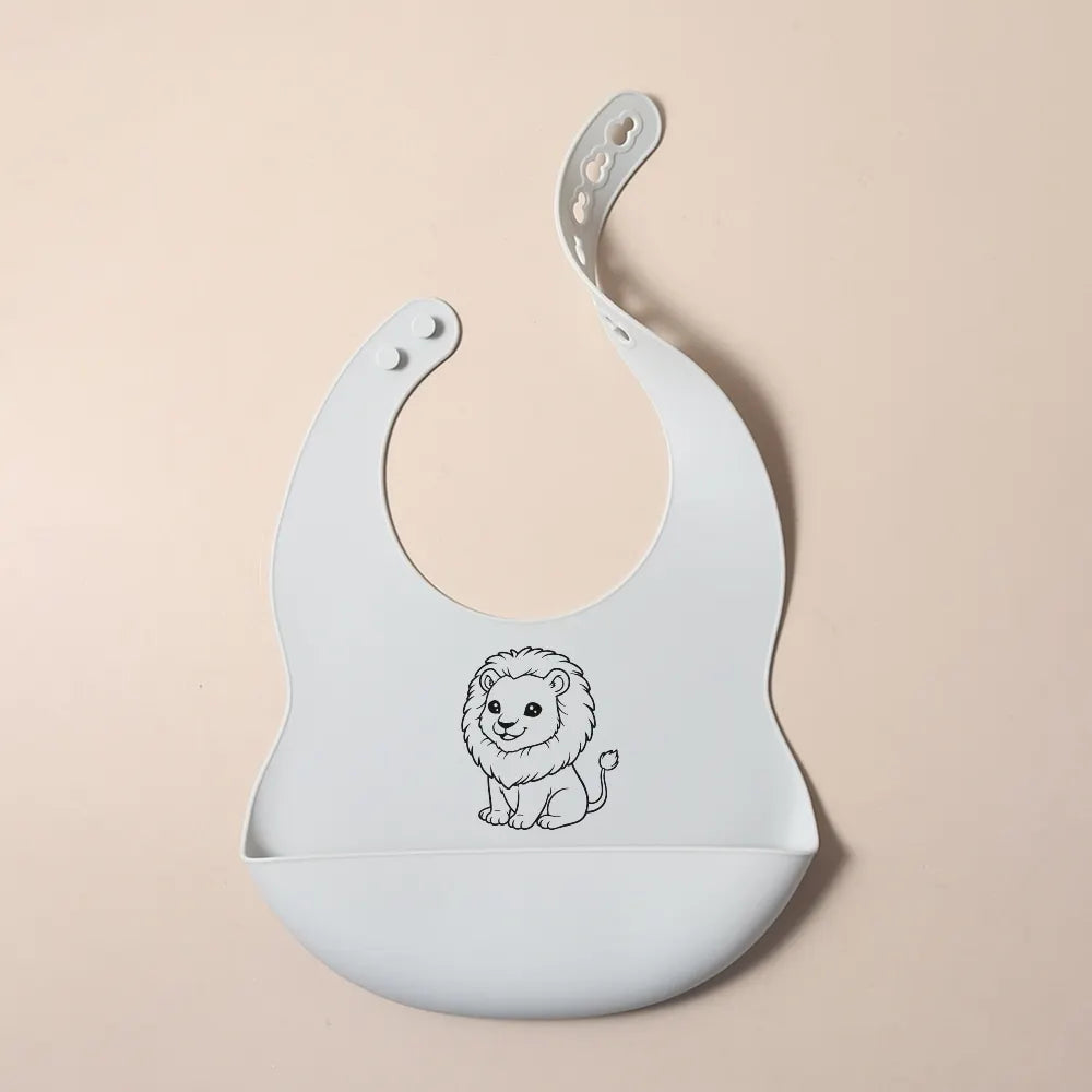 Bavoir Bébé Personnalisé en Silicone avec Poche