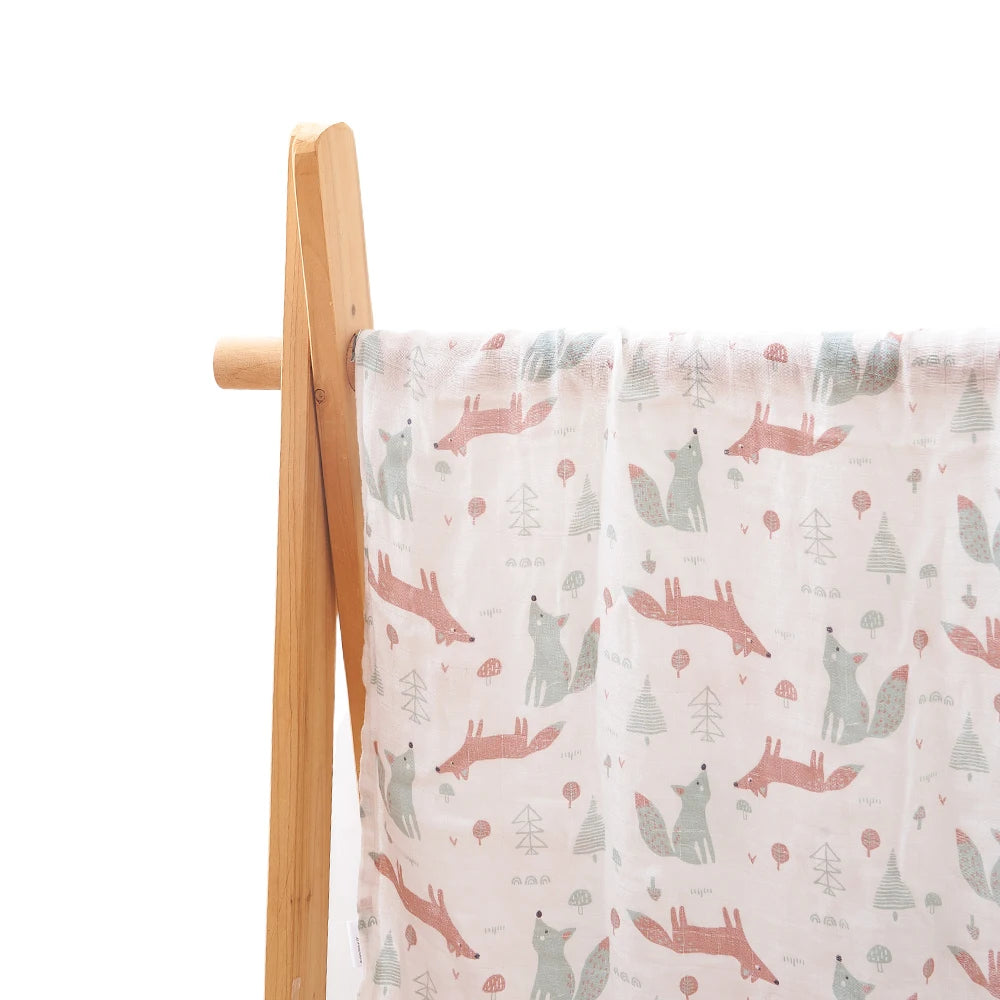 Couverture d’Emmaillotage Bébé en Mousseline Bambou et Coton