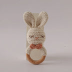 Hochet bébé Animaux en Crochet et Bois