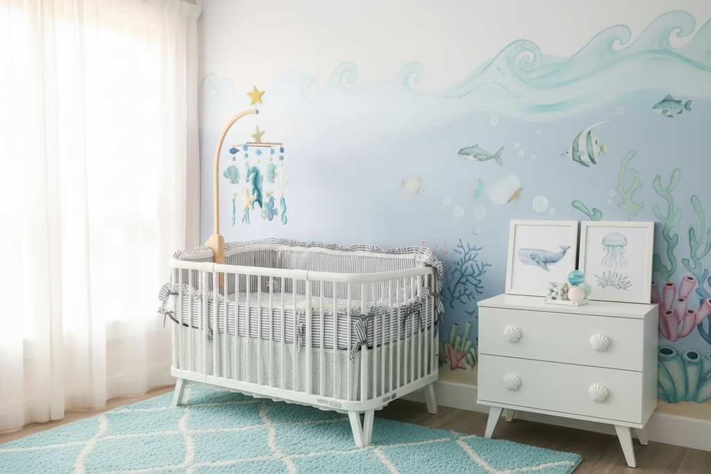 Grand Mobile de Lit Bébé Océan Coquillage Etoile de Mer