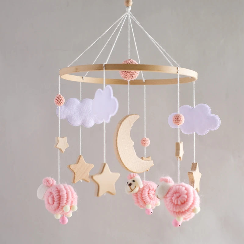 Mobile Bébé Mouton Rose - Rose - Mobile bébé