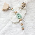 Personalisierte Baby-Schnullerketten Bär Silikonperlen Beißringe Schnullerhalter Clips Neugeborenen-Zahnungsspielzeug