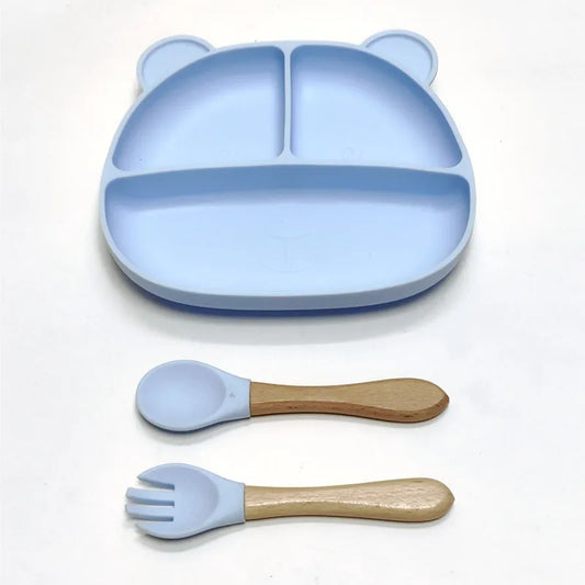 Assiette Compartiment Bébé - Bleu CIel