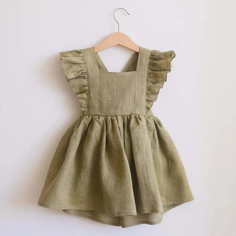 Robe Bébé Fille à Volants et Jupe Évasée