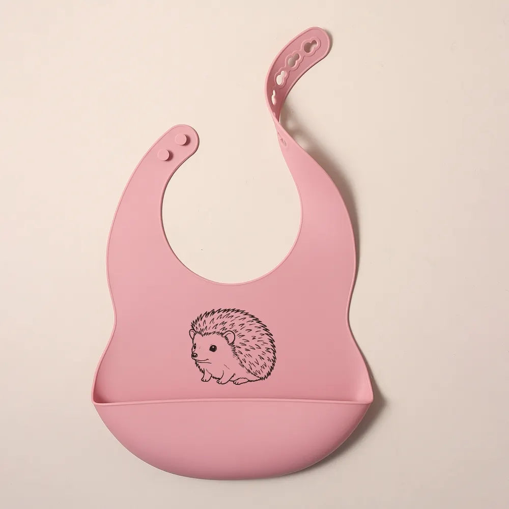 Bavoir Bébé Personnalisé en Silicone avec Poche