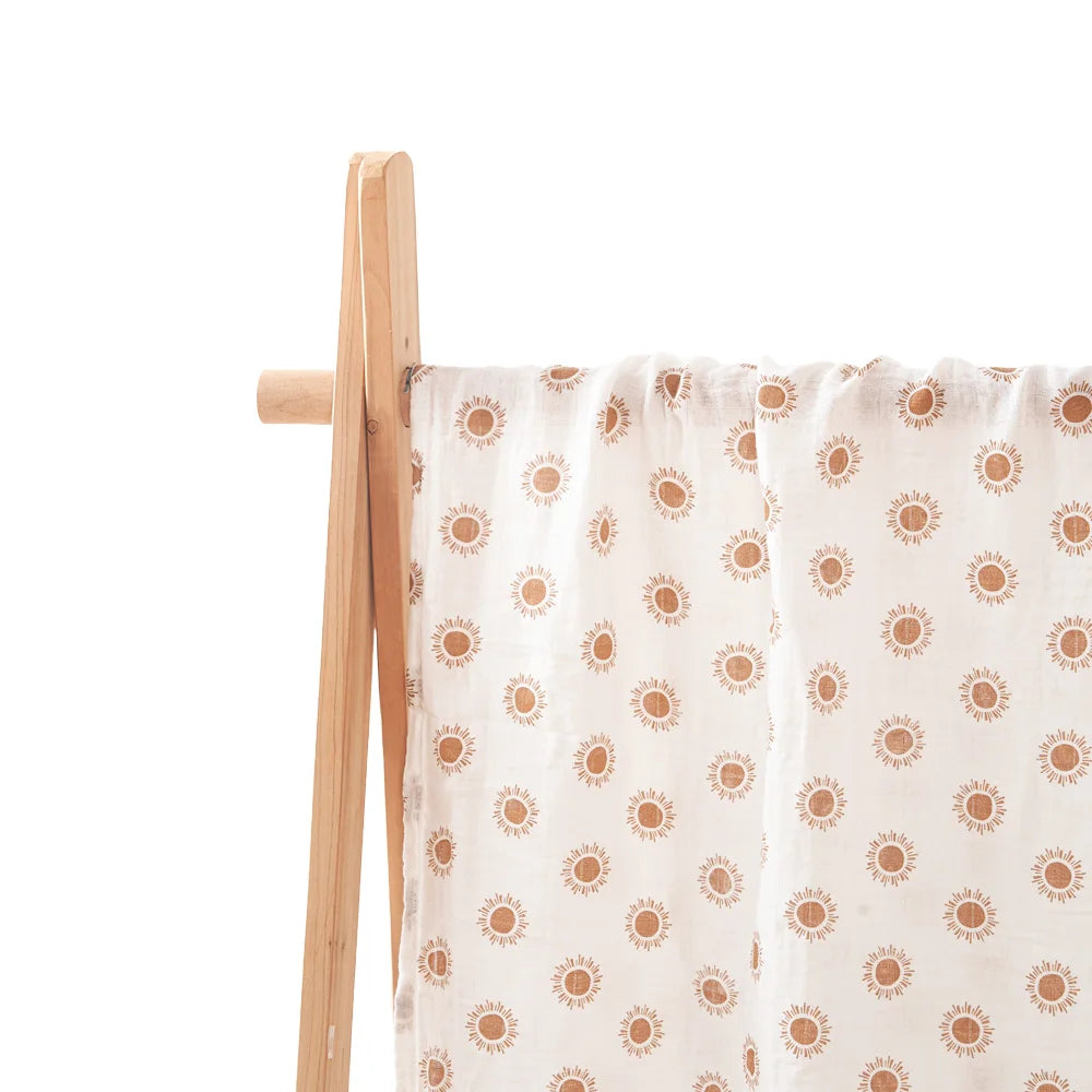 Couverture d’Emmaillotage Bébé en Mousseline Bambou et Coton