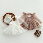 Robe Body Bébé en Tulle à Nœuds