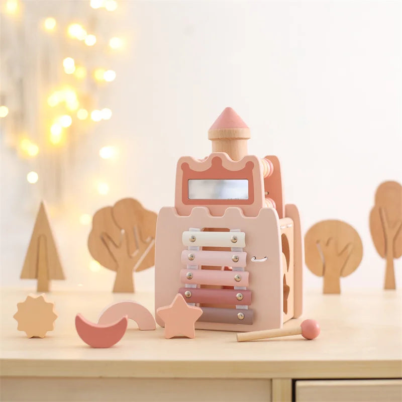 Jouet fille 1 an Montessori - Rose - Jouet En bois bébé