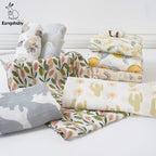 Couverture d’Emmaillotage Bébé en Mousseline Bambou et Coton