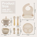 Coffret Repas Bébé Personnalisé en Silicone – 8 Pièces
