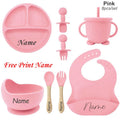 Coffret Repas Bébé Personnalisé en Silicone – 8 Pièces
