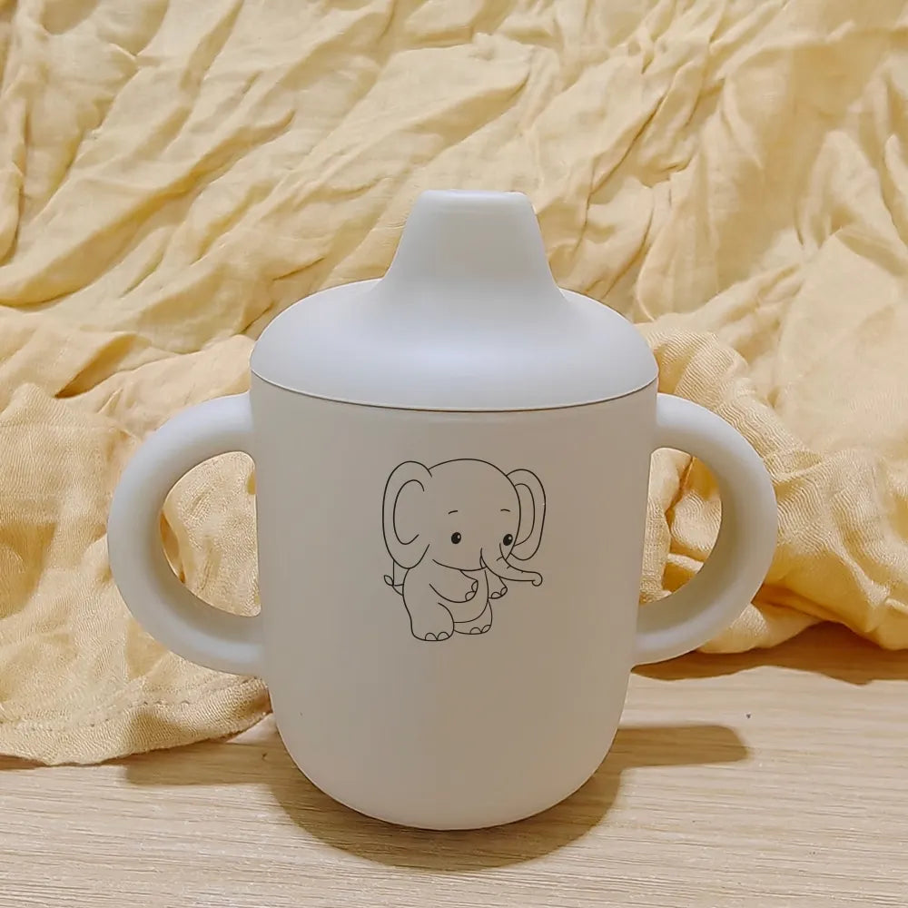 Tasse d’Apprentissage Bébé Personnalisée en Silicone – 180 ml