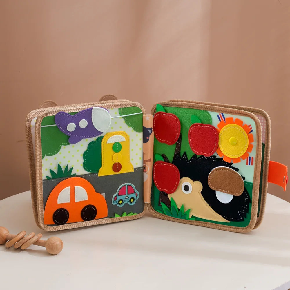 Geeignet für Kinder – Stoffbuch zur Frühförderung, Bilderbuch zur Farberkennung, perfektes Weihnachtsgeschenk