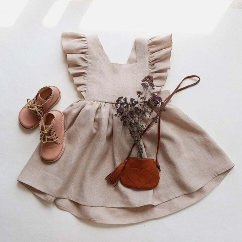 Robe Bébé Fille à Volants et Jupe Évasée