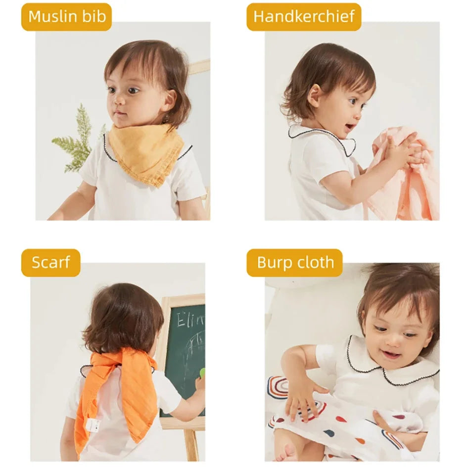 Langes Bébé en Mousseline de Coton — Lot de 5