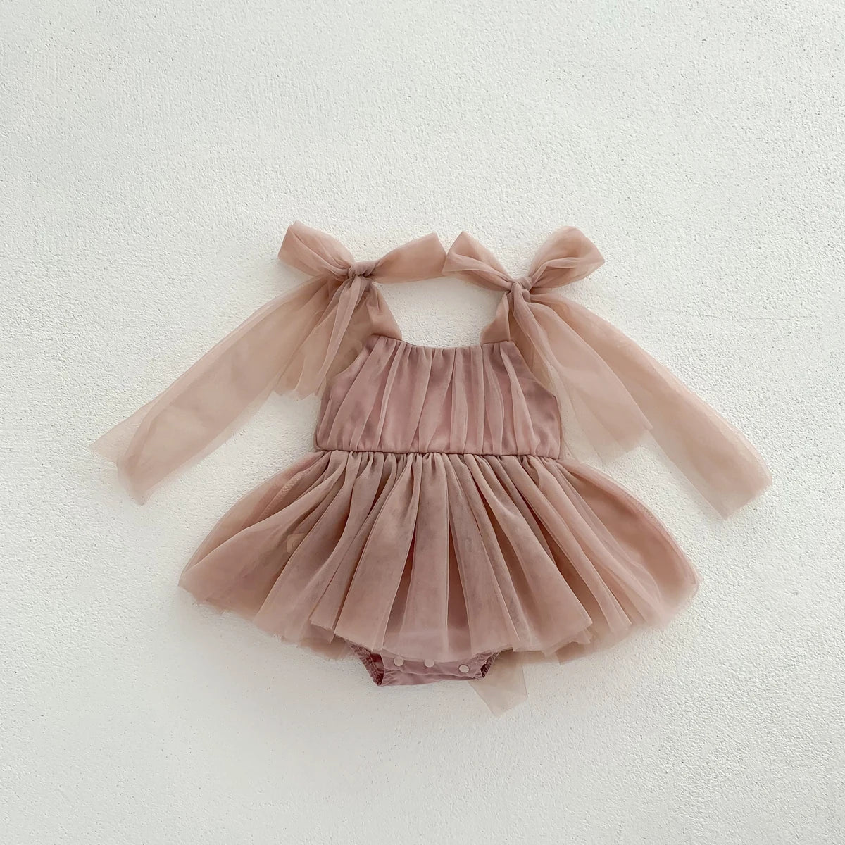 Robe Body Bébé en Tulle à Nœuds