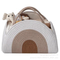 Sac à Langer Macramé Arc En ciel élégant, en fibre synthétique, idéal pour transporter les affaires de bébé.