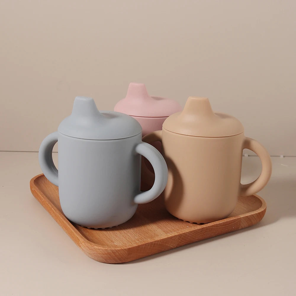 Tasse d’Apprentissage Bébé Personnalisée en Silicone – 180 ml