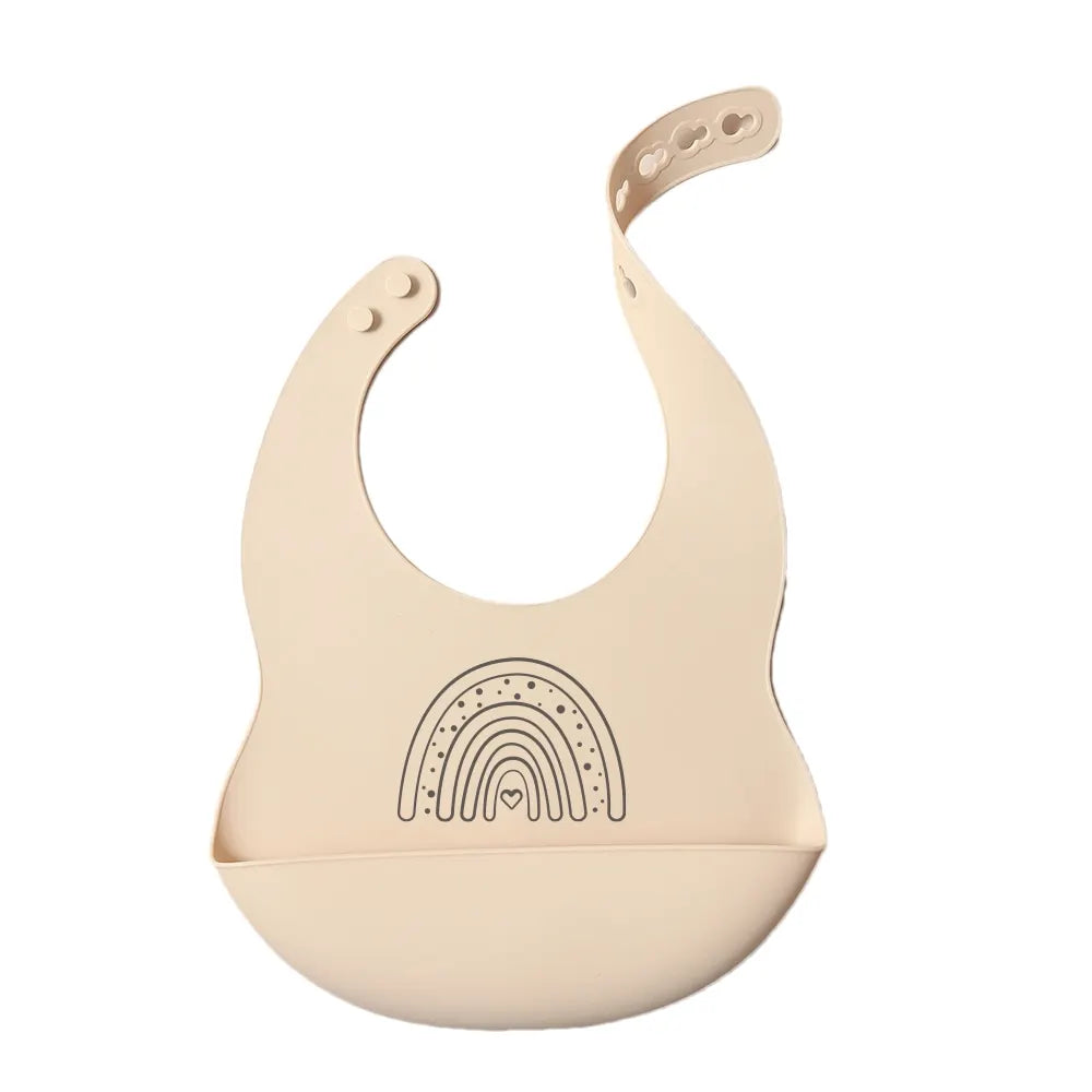 Bavoir Bébé Personnalisé en Silicone avec Poche