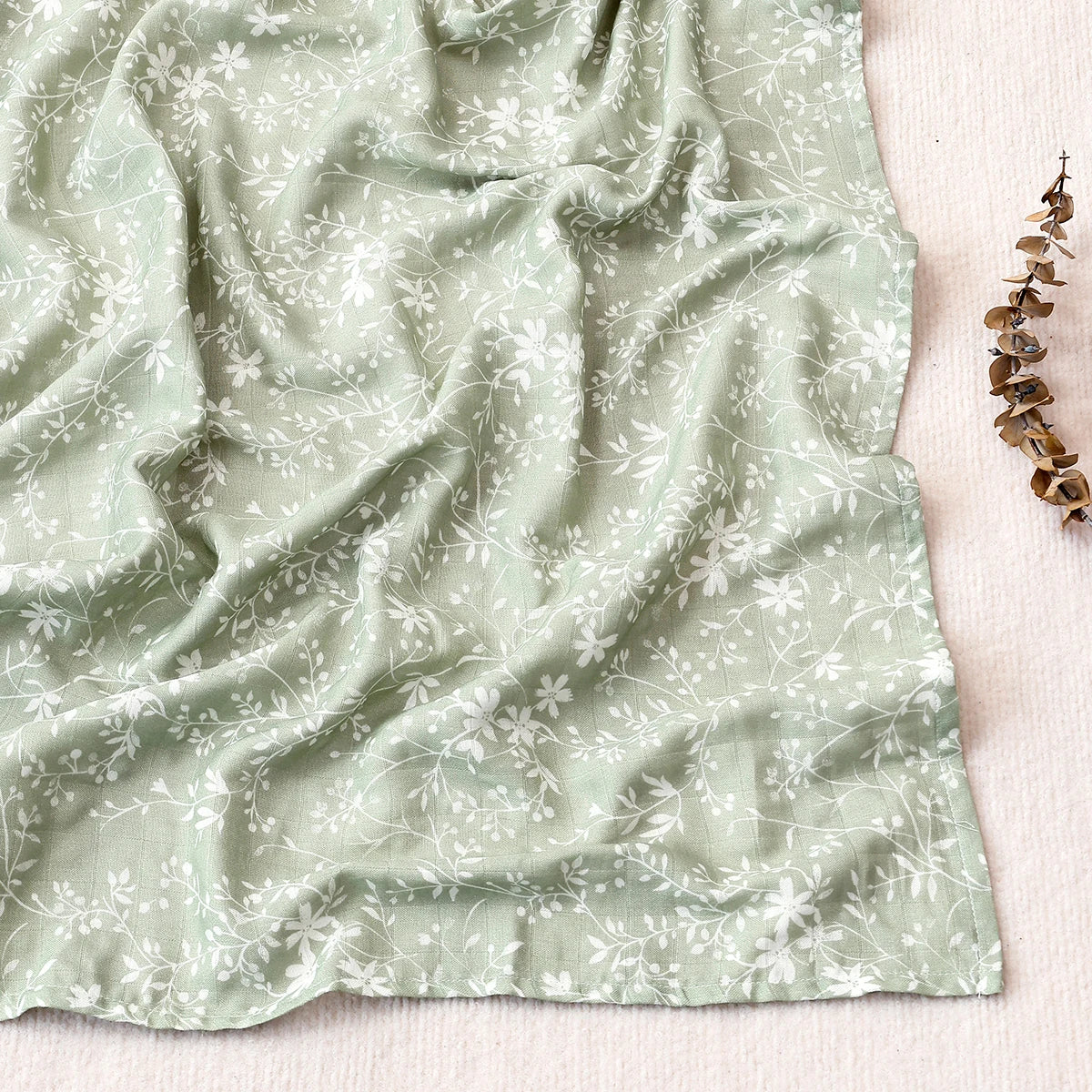 Couverture d’Emmaillotage Bébé en Mousseline Bambou et Coton