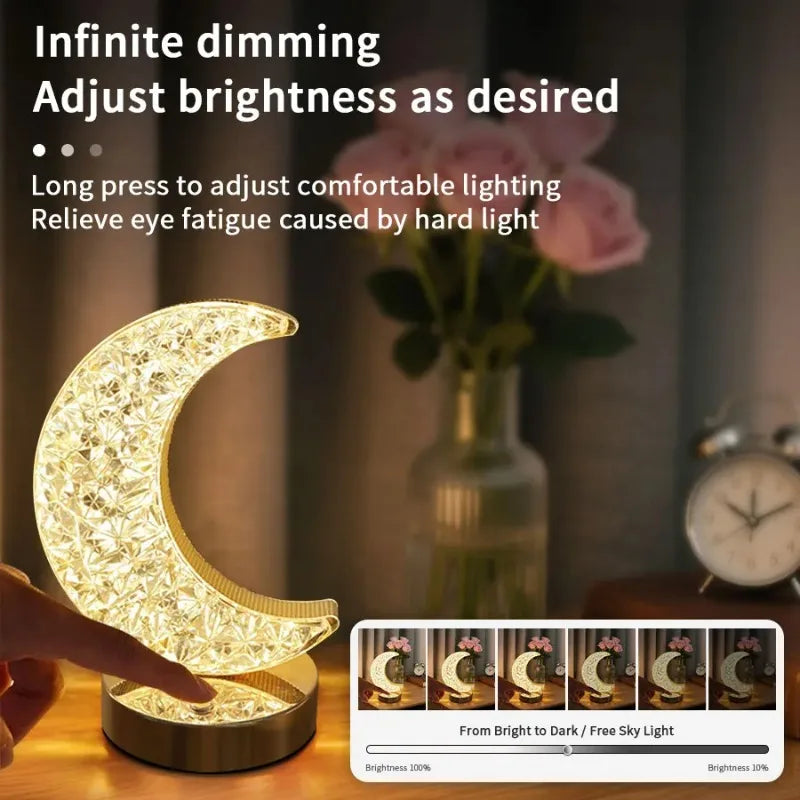 Veilleuse Bébé Tactile Lune ou Étoile en Acrylique