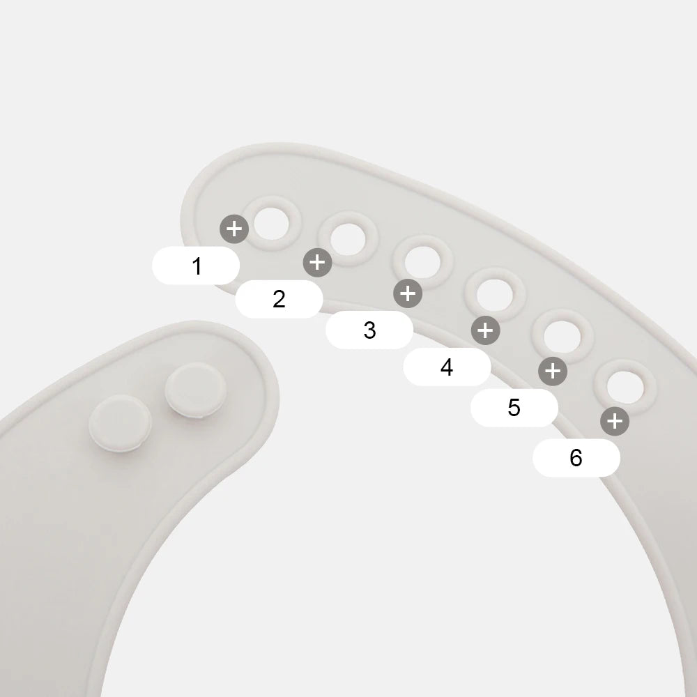 Bavoir Bébé en Silicone Souple à Motifs avec Poche