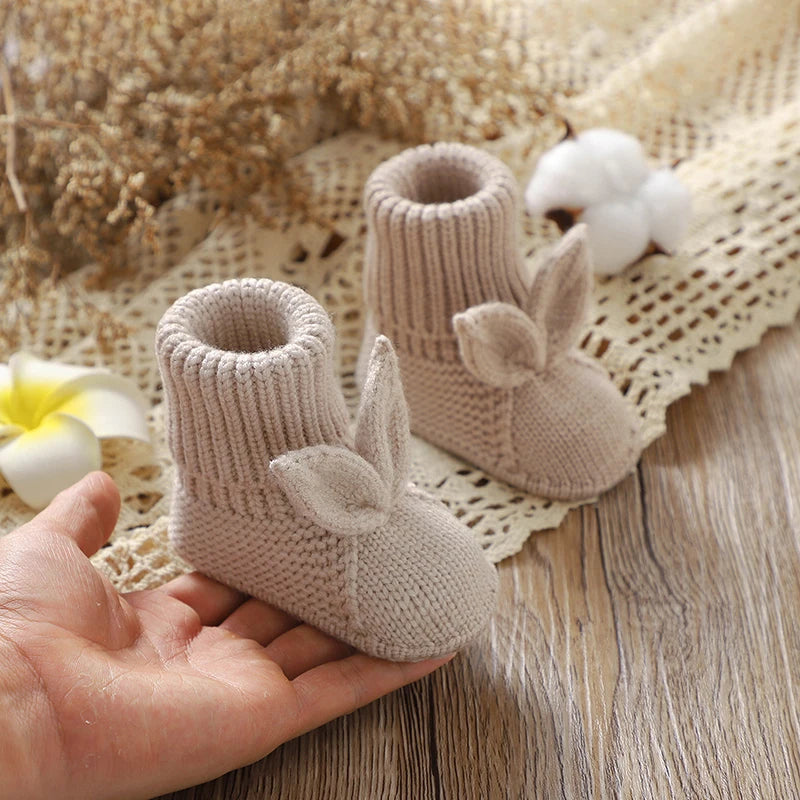 Chaussons Bébé Lapin en Maille Douce