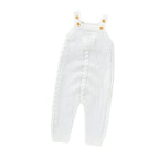 Barboteuse Bébé en Tricot à Bretelles