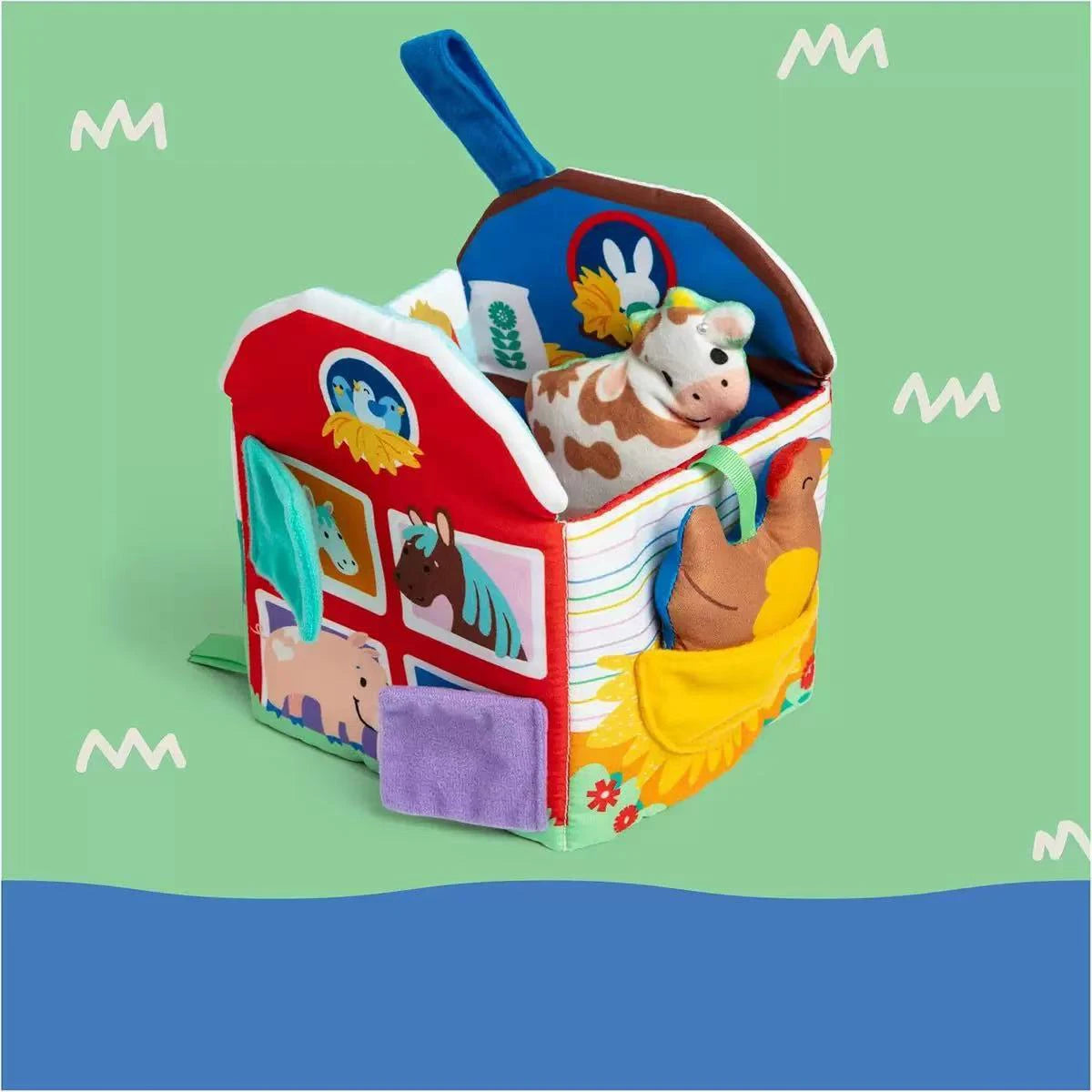 Bauernhof-Stoffbuch, interaktives Eltern-Kind-Spielzeug, fördert die Formerkennung und Farbunterscheidungsfähigkeiten von Kindern
