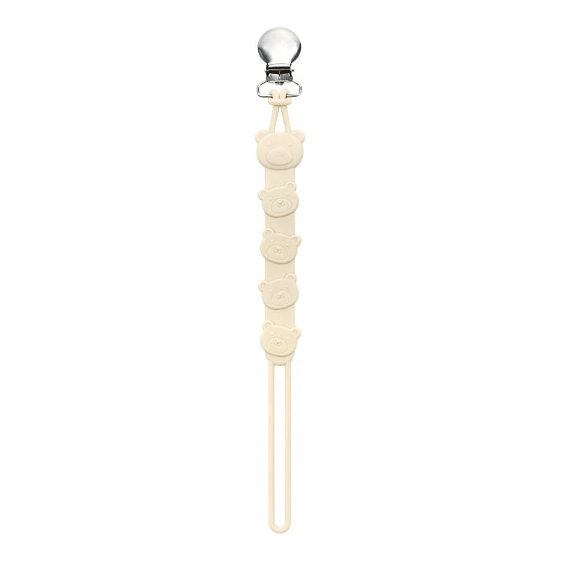 Attache-Tétine Bébé en Silicone à Motifs Animaux