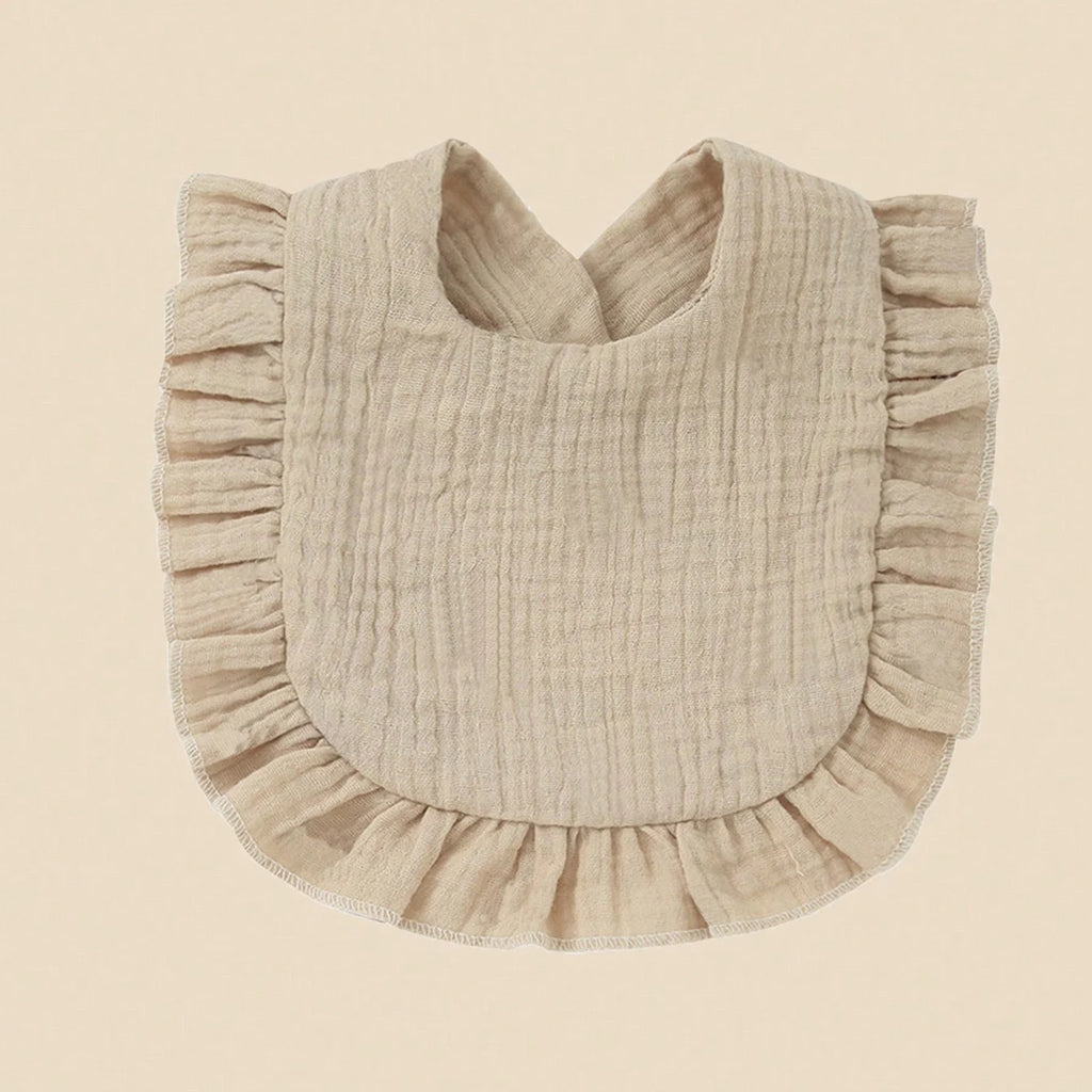Lot de 2 Bavoirs Bébé en Gaze de Coton à Volants