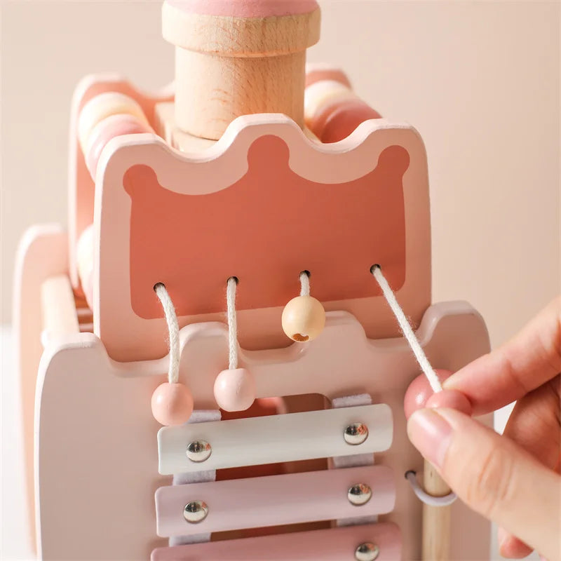 Jouet fille 1 an Montessori - Rose - Jouet En bois bébé