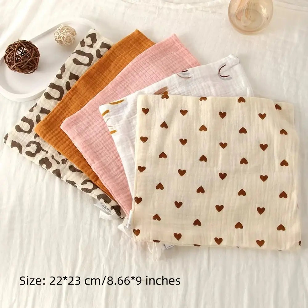 Linges de Toilette Bébé en Gaze de Coton — Lot de 3 ou 5